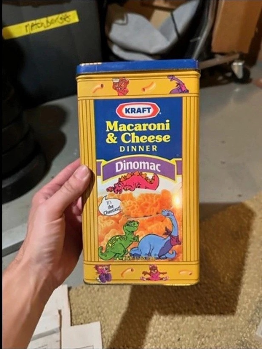 Vintage Kraft Macaroni & Cheese Dinomac Collectible Tin